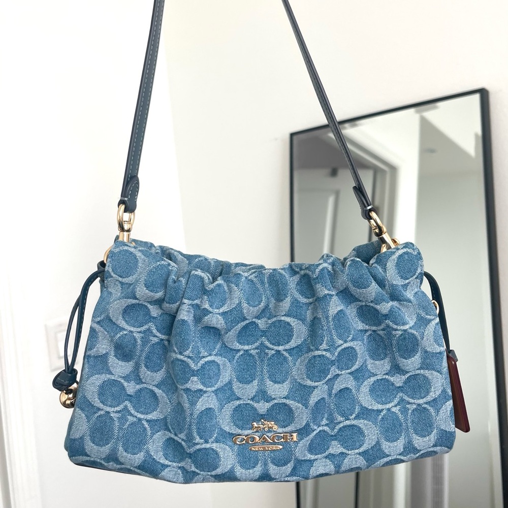 Coach Blue Signature Shoulder Bag